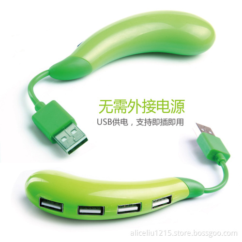High speed eggplant usb hub with 4 ports 2.0